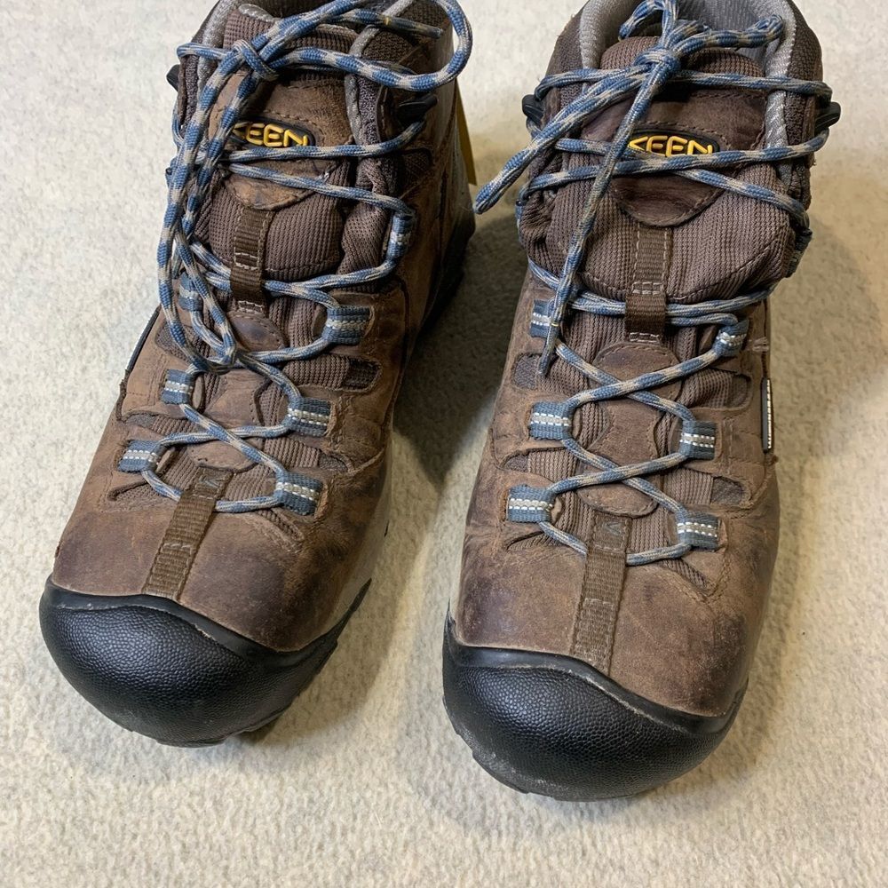 Keen Men's Brown and Black Steel Toe Boots